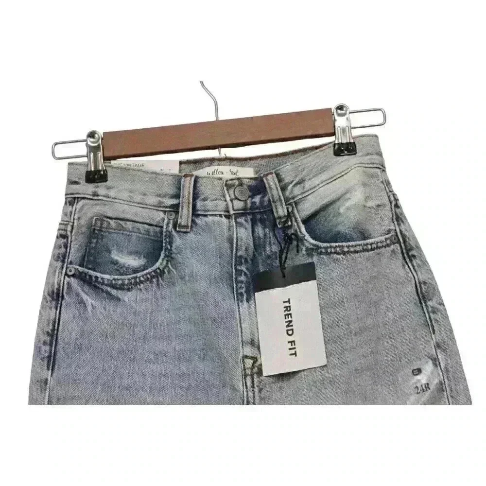 NWT Willow Root Buckle Jeans Size 24 The Vintage Dad Denim High Rise Light Wash - Picture 2 of 14